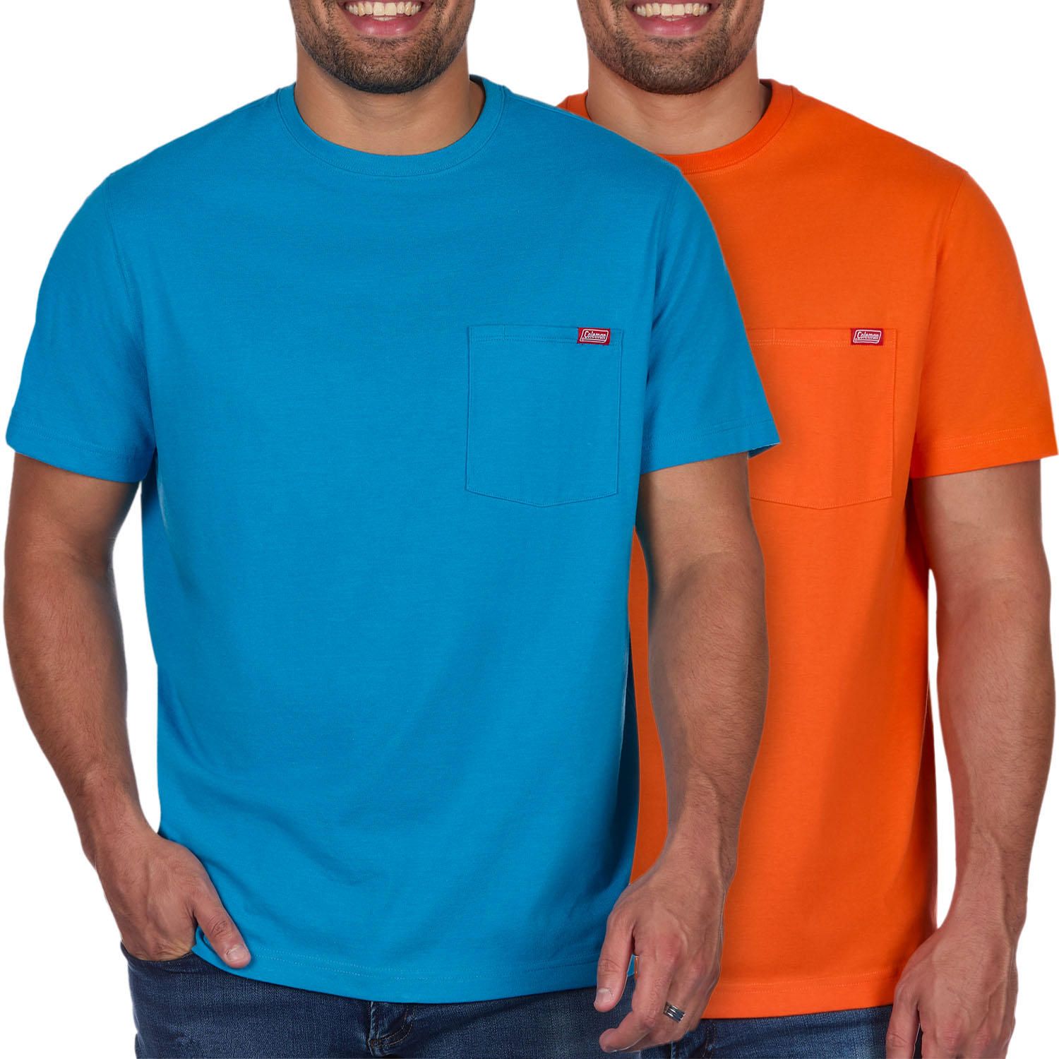 Coleman Men's Rugged Workwear Short Sleeve Pocket Tee, 2 Pack